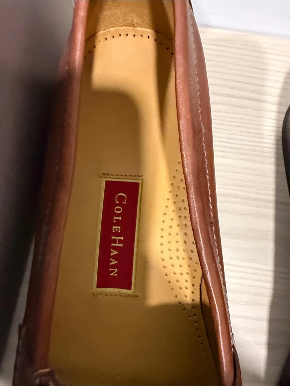 Cole Haan Men's Chestnut Brown Leather Tassel Penny Loafers 11.5 D
